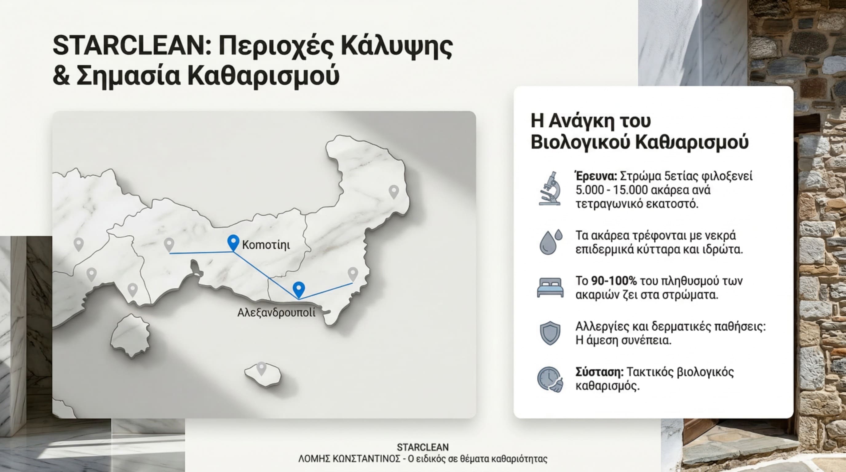 Περιοχές κάλυψης Αλεξανδρούπολη και Κομοτηνή