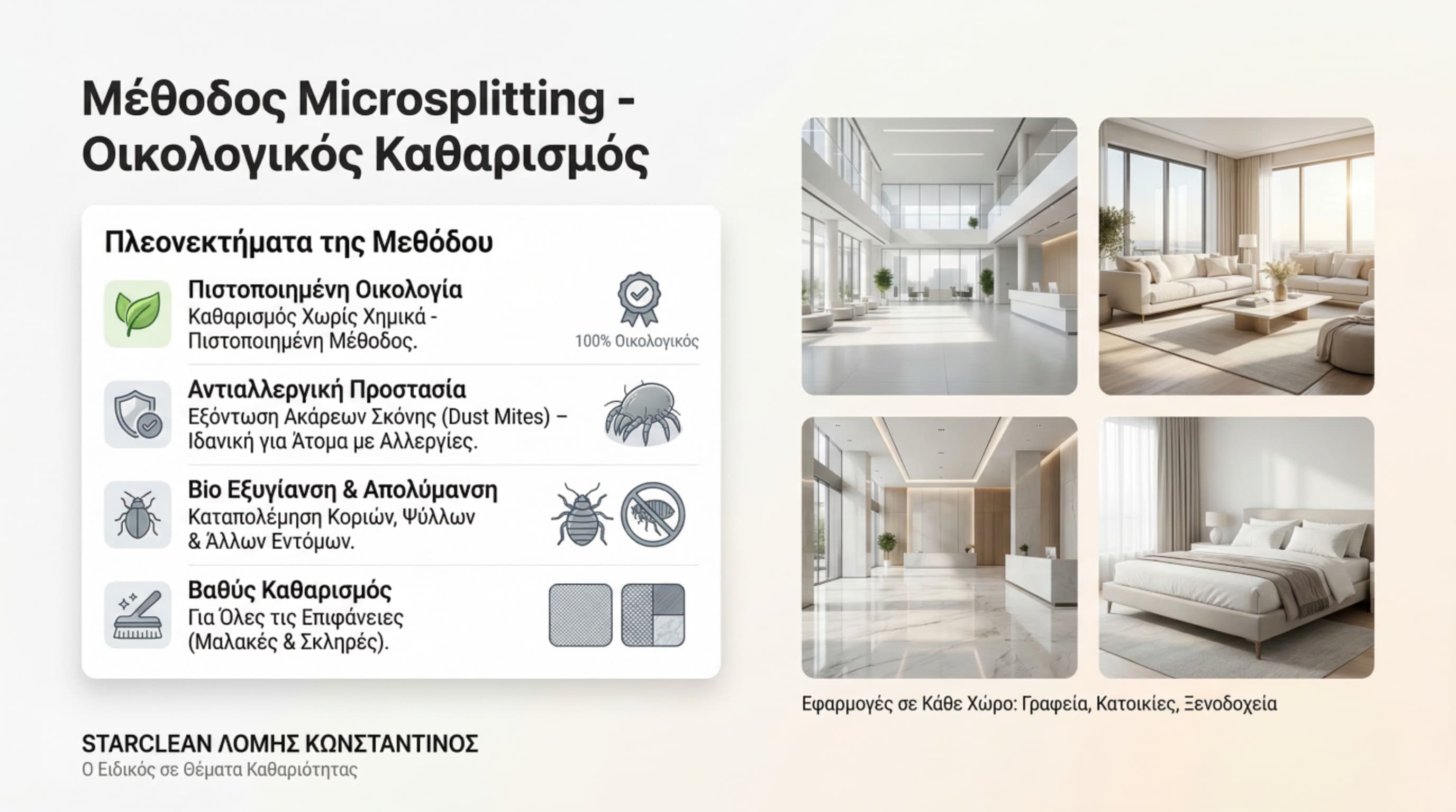 Μέθοδος Microsplitting οικολογικός καθαρισμός
